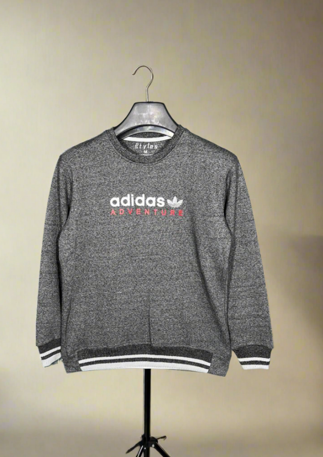 Embriodered ADIDAS Round Neck Imported Men's Sweatshirt TW:- 712