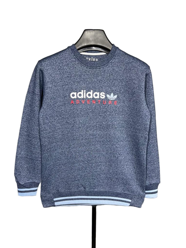 Embriodered ADIDAS Round Neck Imported Men's Sweatshirt TW:- 713
