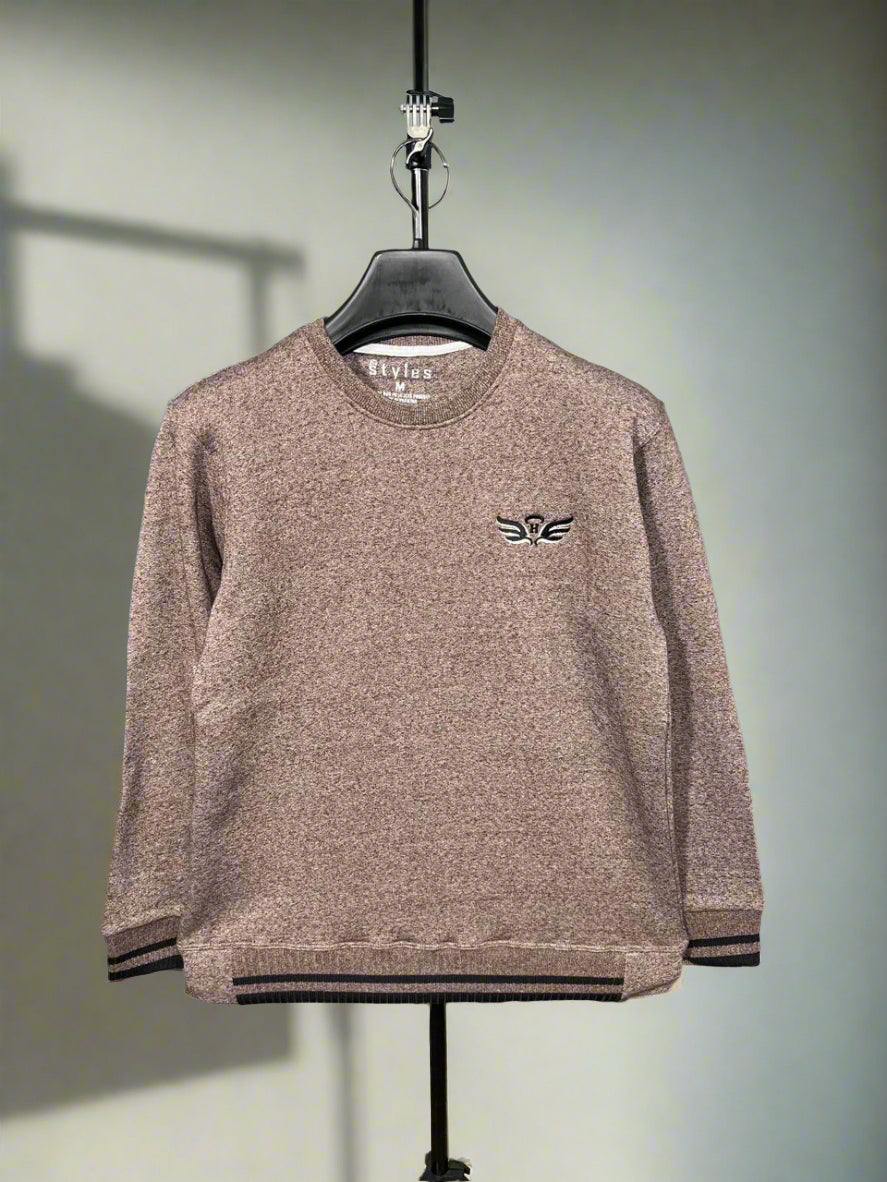 H EMBRIODERED Round Neck Imported Men's Sweatshirt  TW:- 741