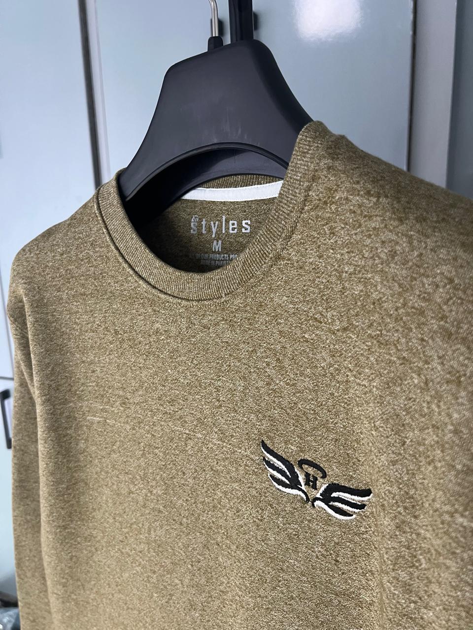 H EMBRIODERED Round Neck Imported Men's Sweatshirt  TW:- 743