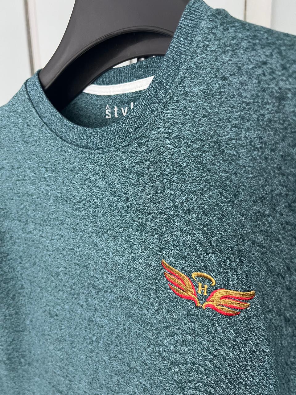 H EMBRIODERED Round Neck Imported Men's Sweatshirt  TW:- 744