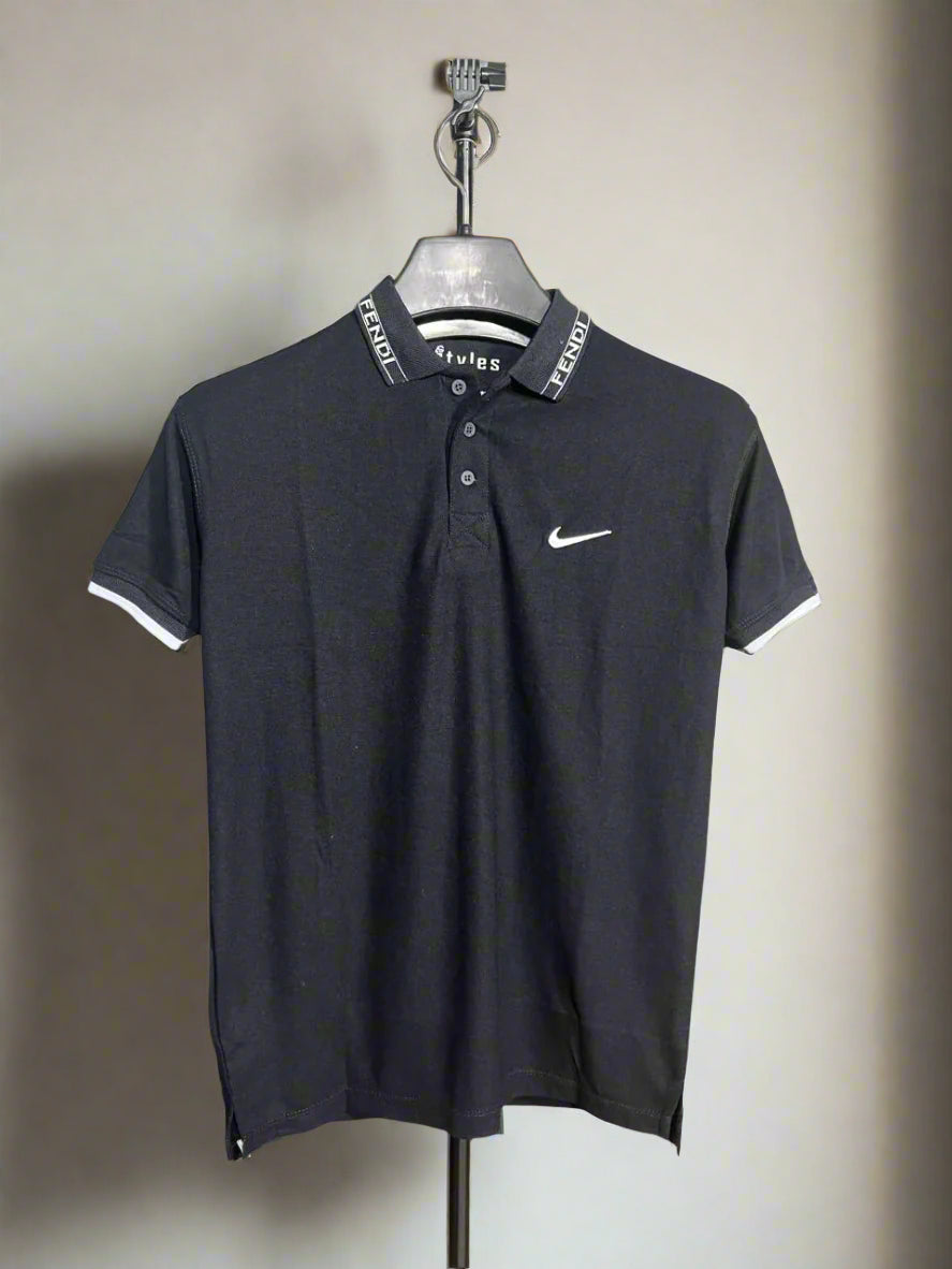 BB EMB basic polo GREY