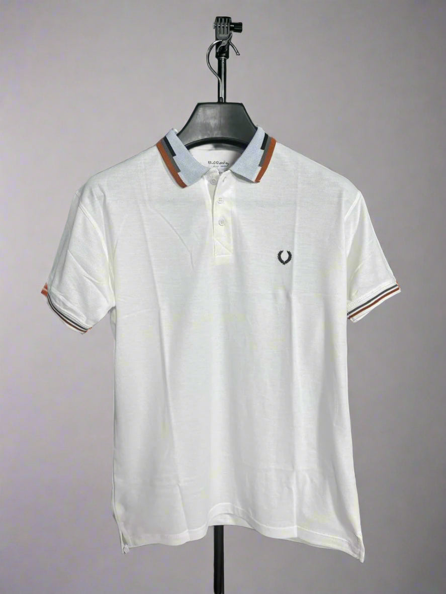 BB EMB basic polo WHITE
