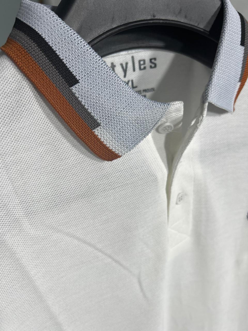 BB EMB basic polo WHITE