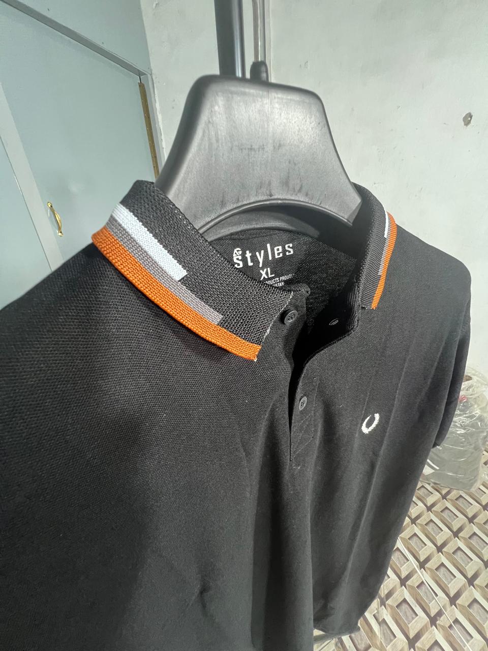 BB EMB basic polo BLACK