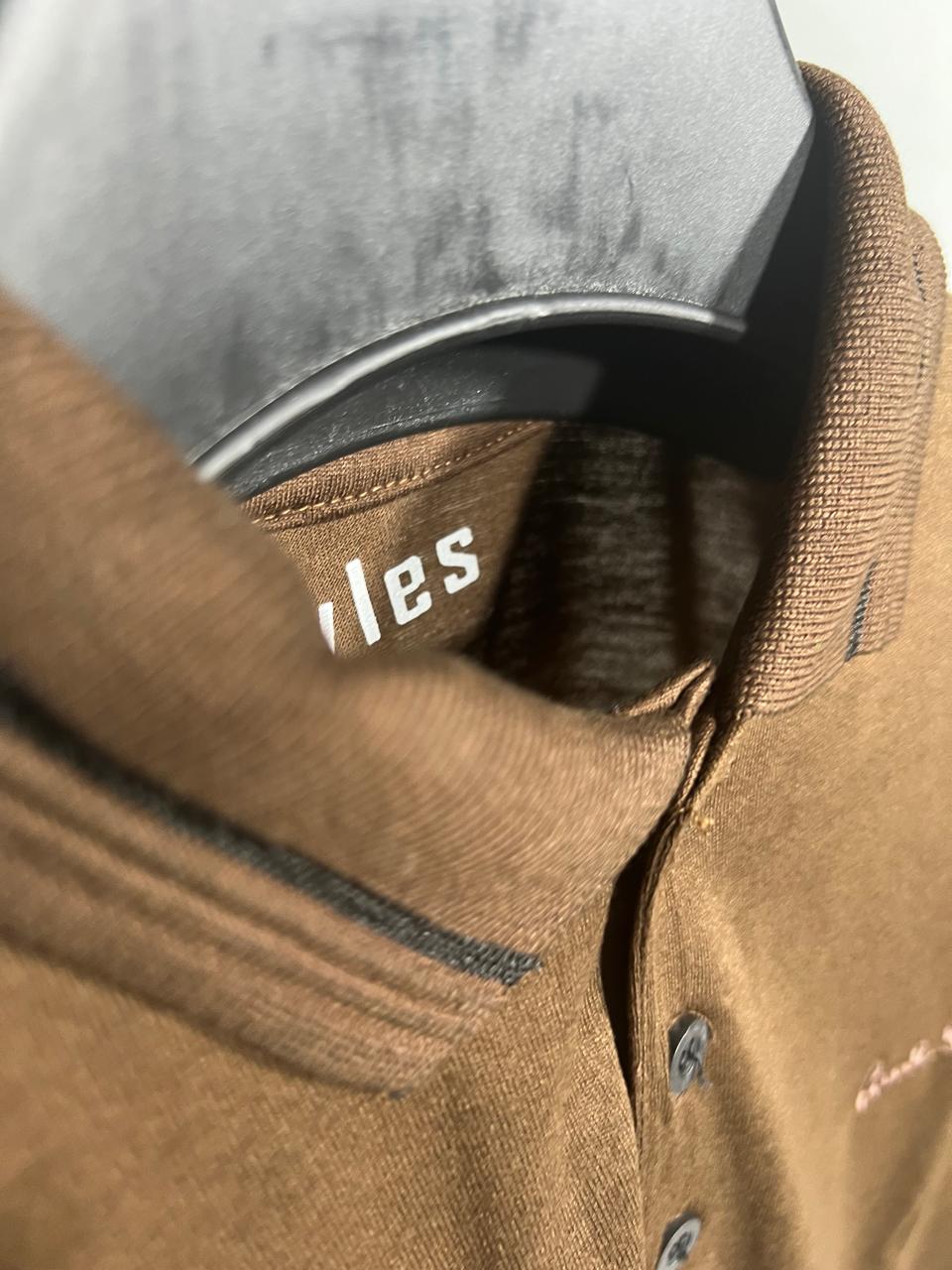 Paul Smith Emb Collar T shirt BROWN