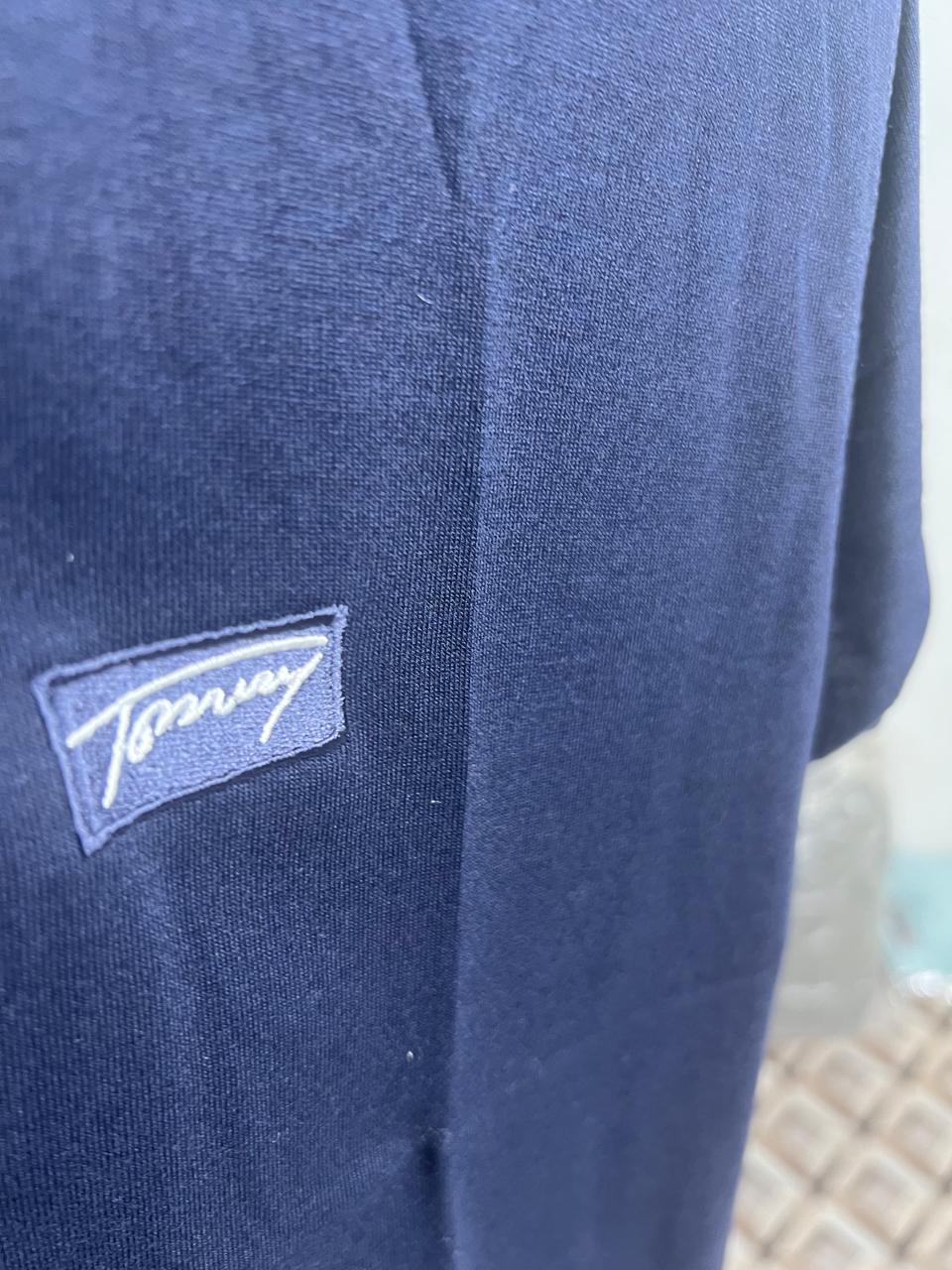 TOMMY Emb Collar T shirt BLUE