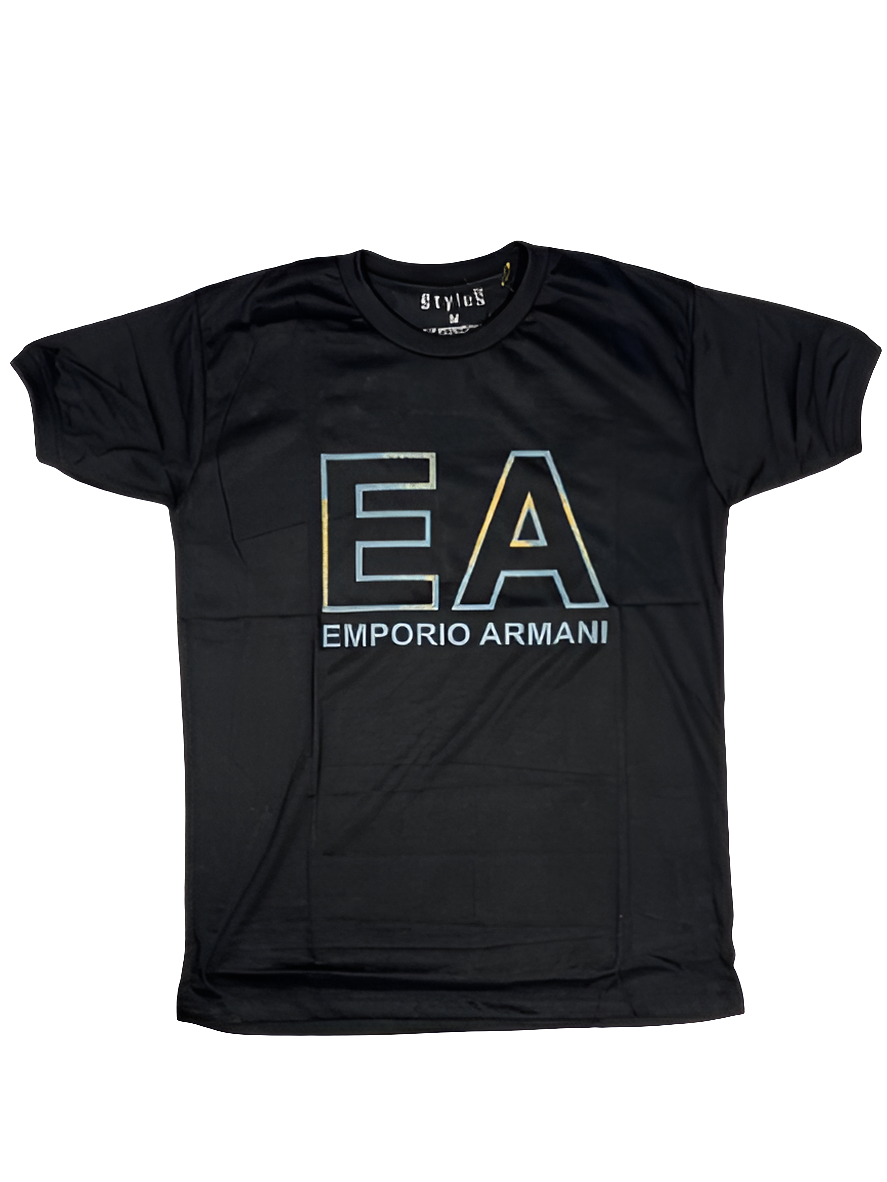 PRINT ROUND NECK HALF BAZU JERSEY T SHIRT TW:-101