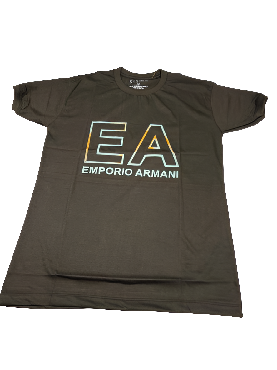 PRINT ROUND NECK HALF BAZU JERSEY T SHIRT TW:-105