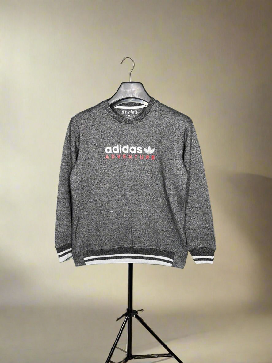 Embriodered ADIDAS Round Neck Imported Men's Sweatshirt TW:- 712