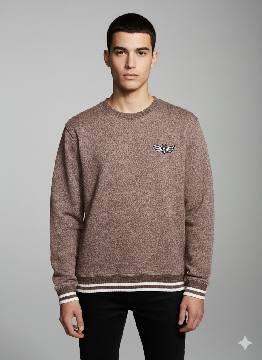 H EMBRIODERED Round Neck Imported Men's Sweatshirt  TW:- 741