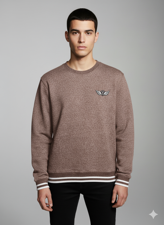 H EMBRIODERED Round Neck Imported Men's Sweatshirt  TW:- 741