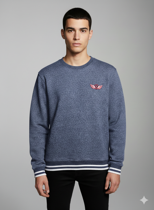 H EMBRIODERED Round Neck Imported Men's Sweatshirt  TW:- 742