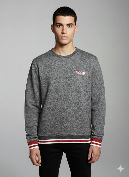 H EMBRIODERED Round Neck Imported Men's Sweatshirt  TW:- 746