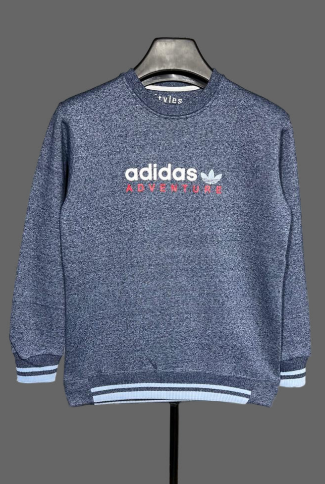 Embriodered ADIDAS Round Neck Imported Men's Sweatshirt  TW:- 721