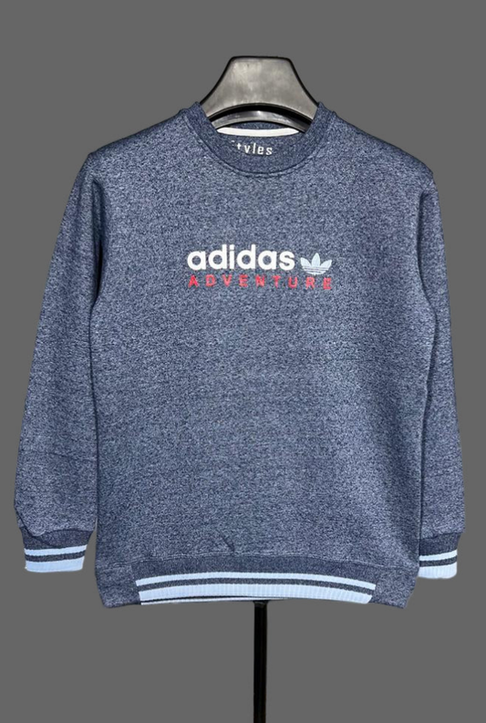 Embriodered ADIDAS Round Neck Imported Men's Sweatshirt  TW:- 721