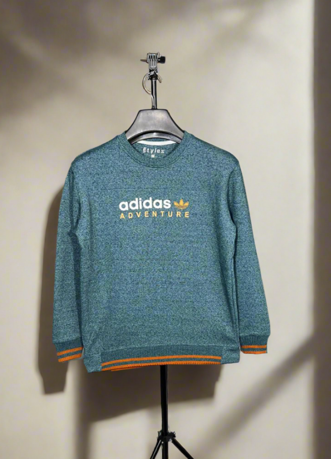 Embriodered ADIDAS Round Neck Imported Men's Sweatshirt  TW:- 715