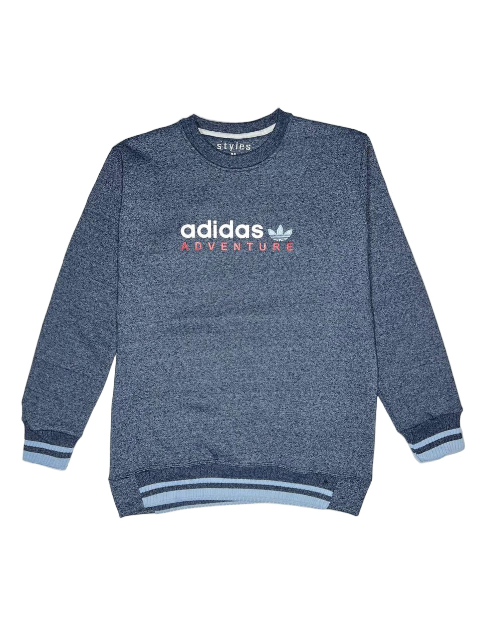 Embriodered ADIDAS Round Neck Imported Men's Sweatshirt  TW:- 713