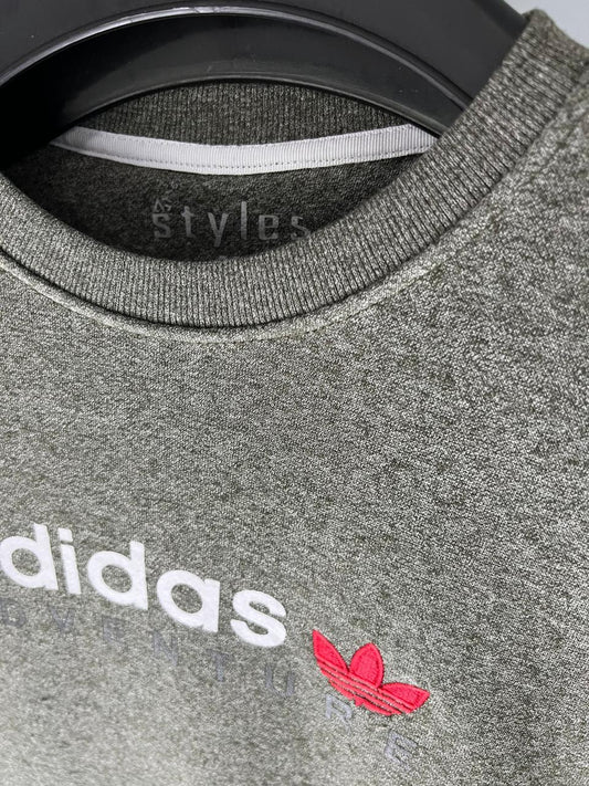 Embriodered ADIDAS Round Neck Imported Men's Sweatshirt  TW:-