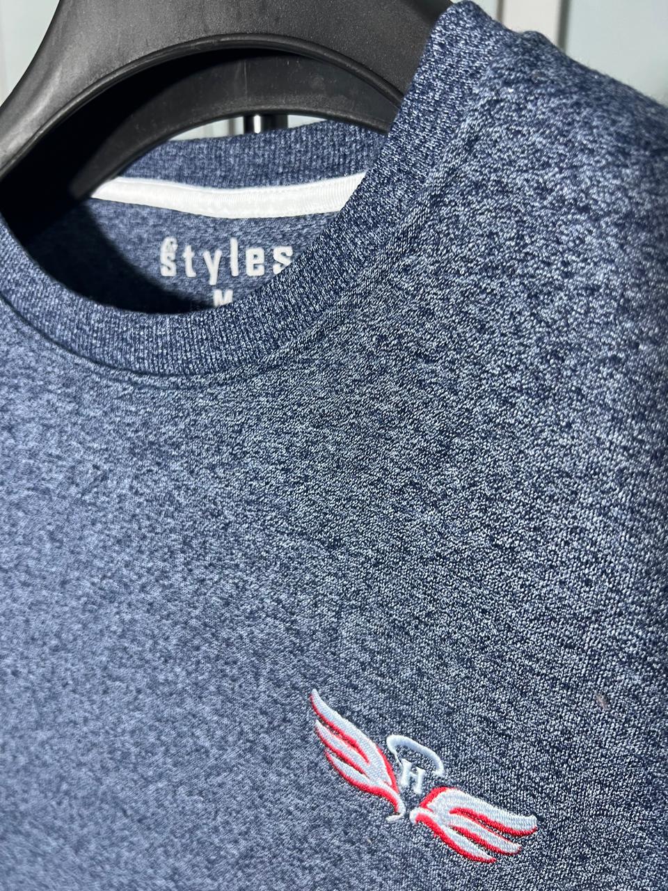 H EMBRIODERED Round Neck Imported Men's Sweatshirt  TW:- 742