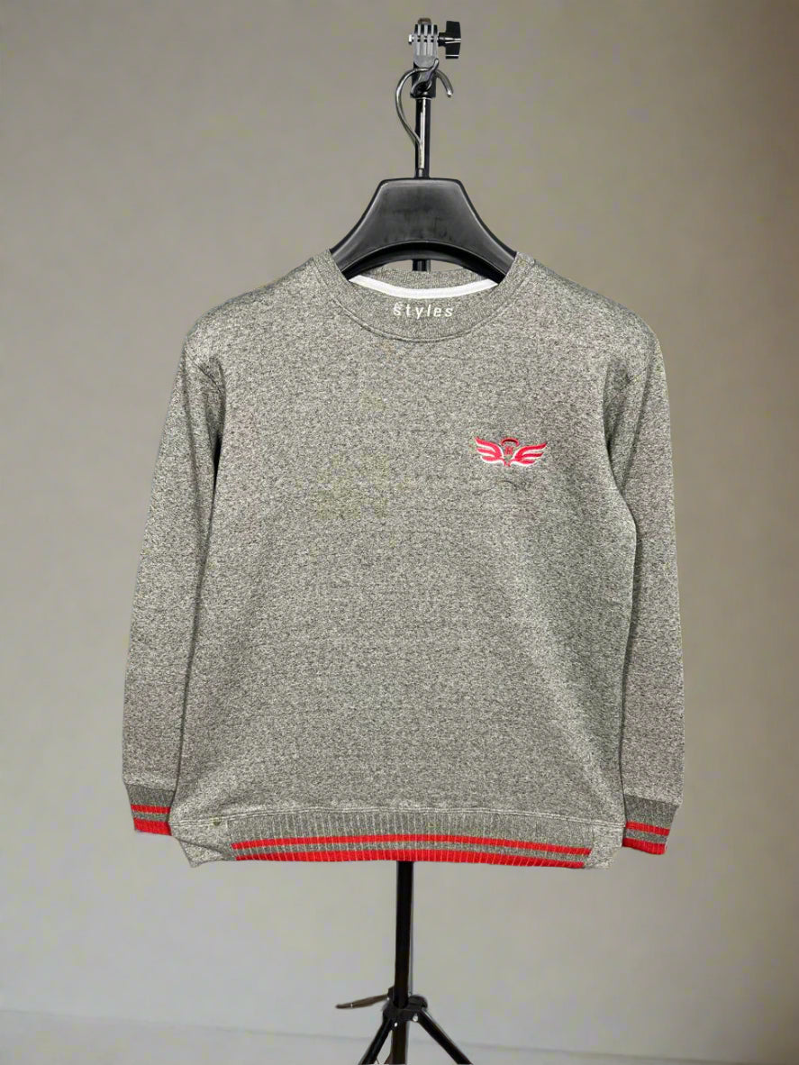 H EMBRIODERED Round Neck Imported Men's Sweatshirt  TW:- 745