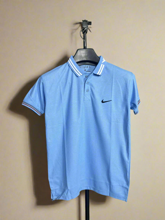 NIKE EMB basic polo Light Blue