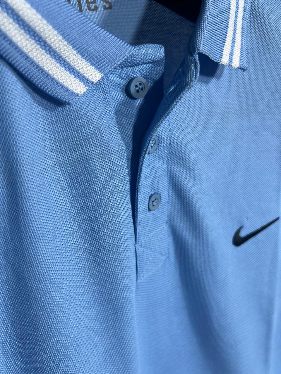 NIKE EMB basic polo Light Blue