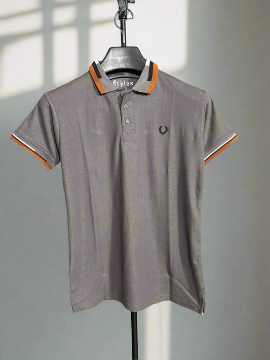 BB EMB basic polo GREY