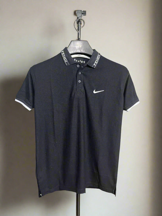 BB EMB basic polo GREY