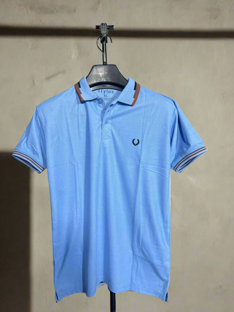 BB EMB basic polo LIGHT BLUE