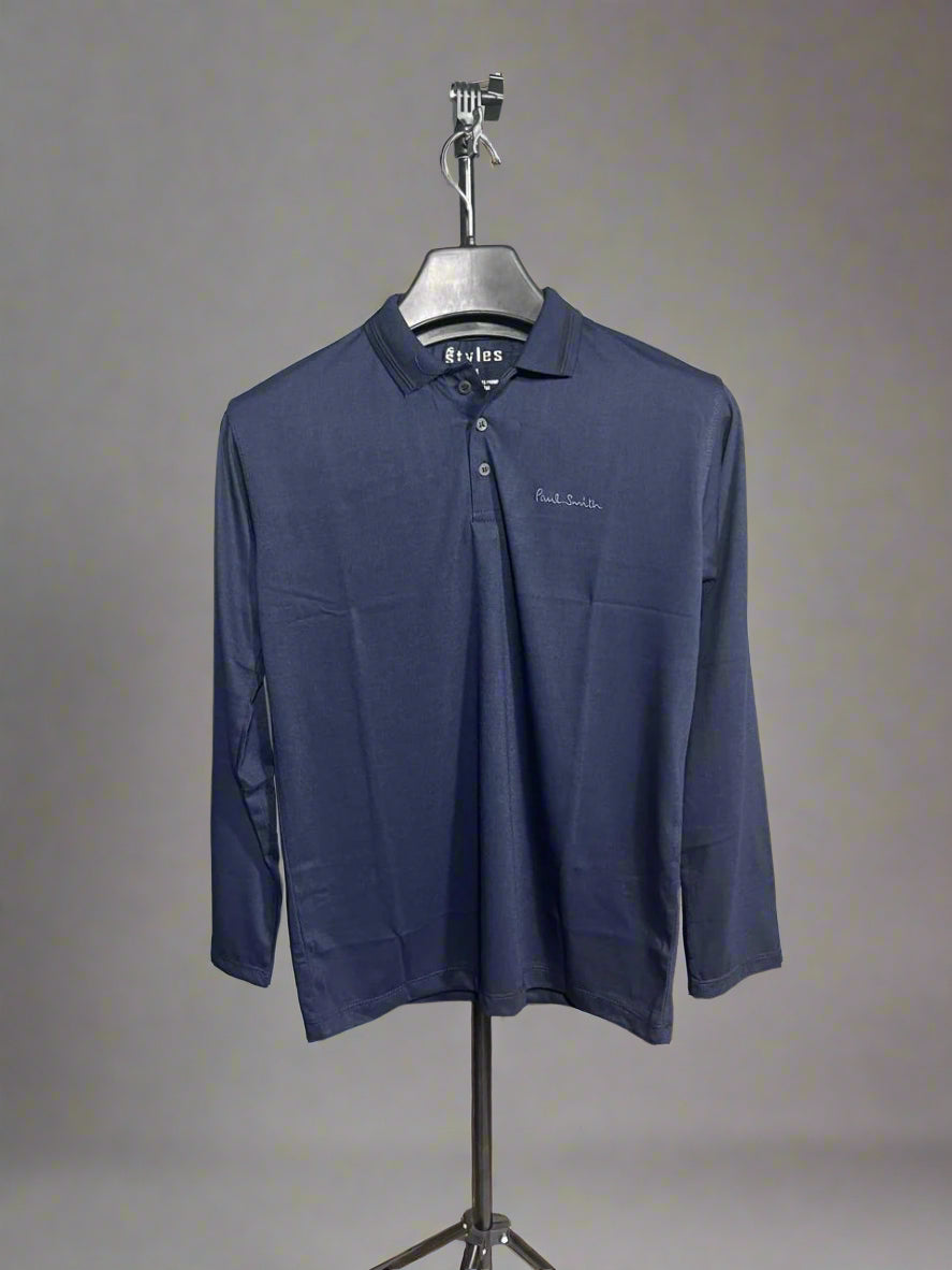 Paul Smith Emb Collar Full Bazu shirt BLUE