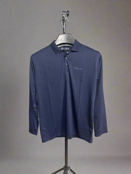 Paul Smith Emb Collar Full Bazu shirt BLUE