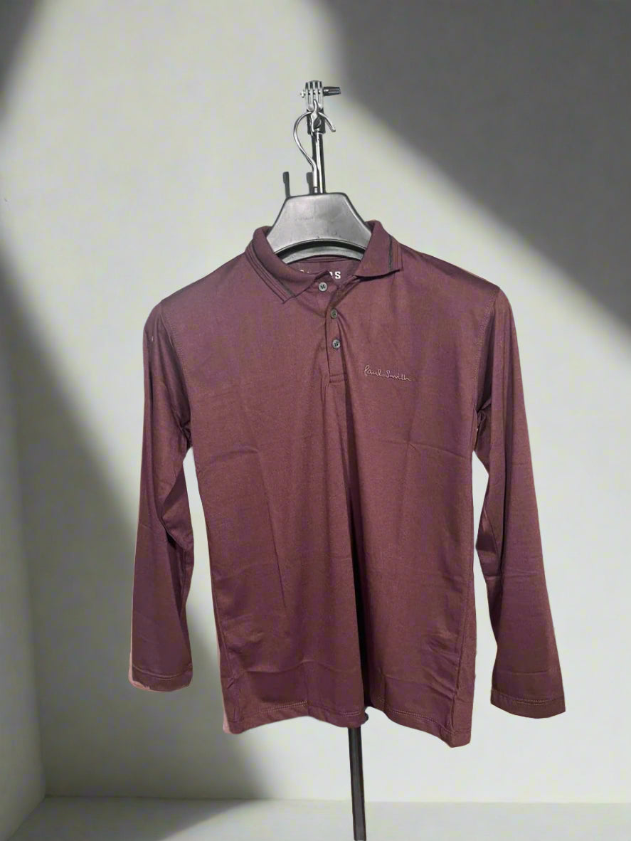 Paul Smith Emb Collar T shirt RUST