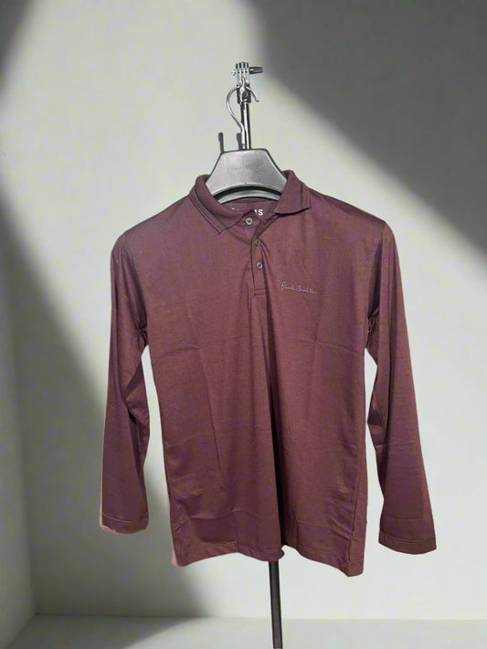 Paul Smith Emb Collar T shirt RUST