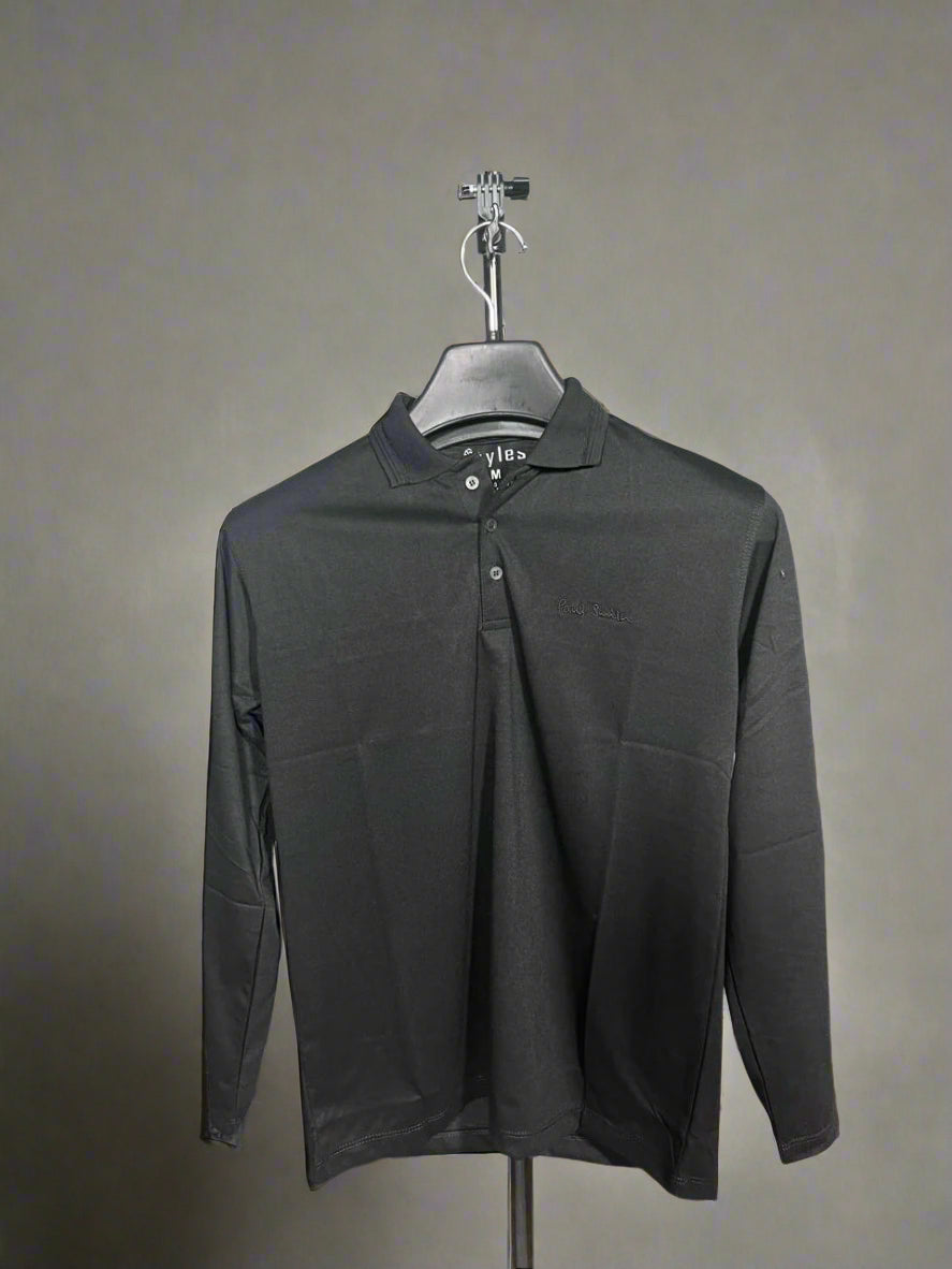 Paul Smith Emb Collar Full Bazu shirt BLACK