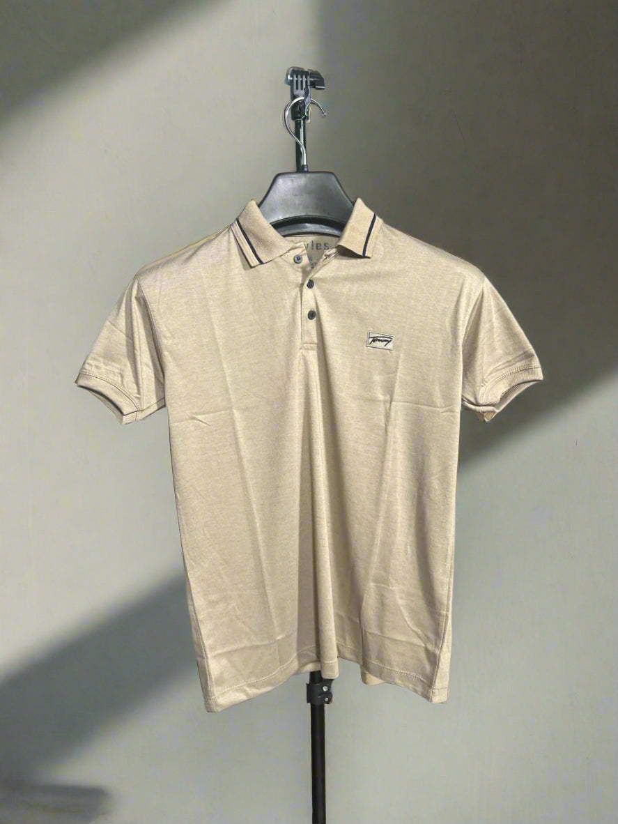 TOMMY Emb Collar T shirt SKIN