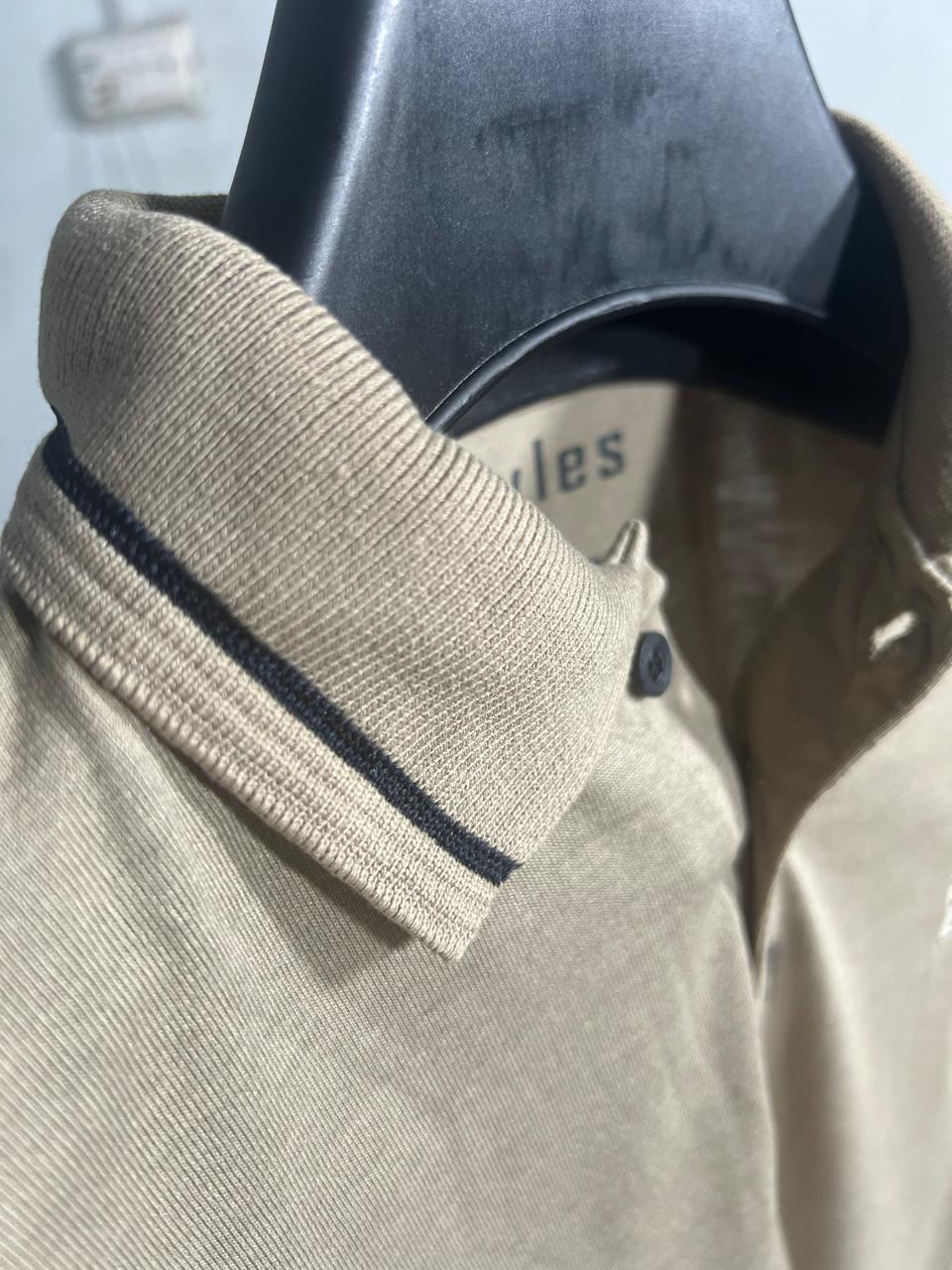 TOMMY Emb Collar T shirt SKIN