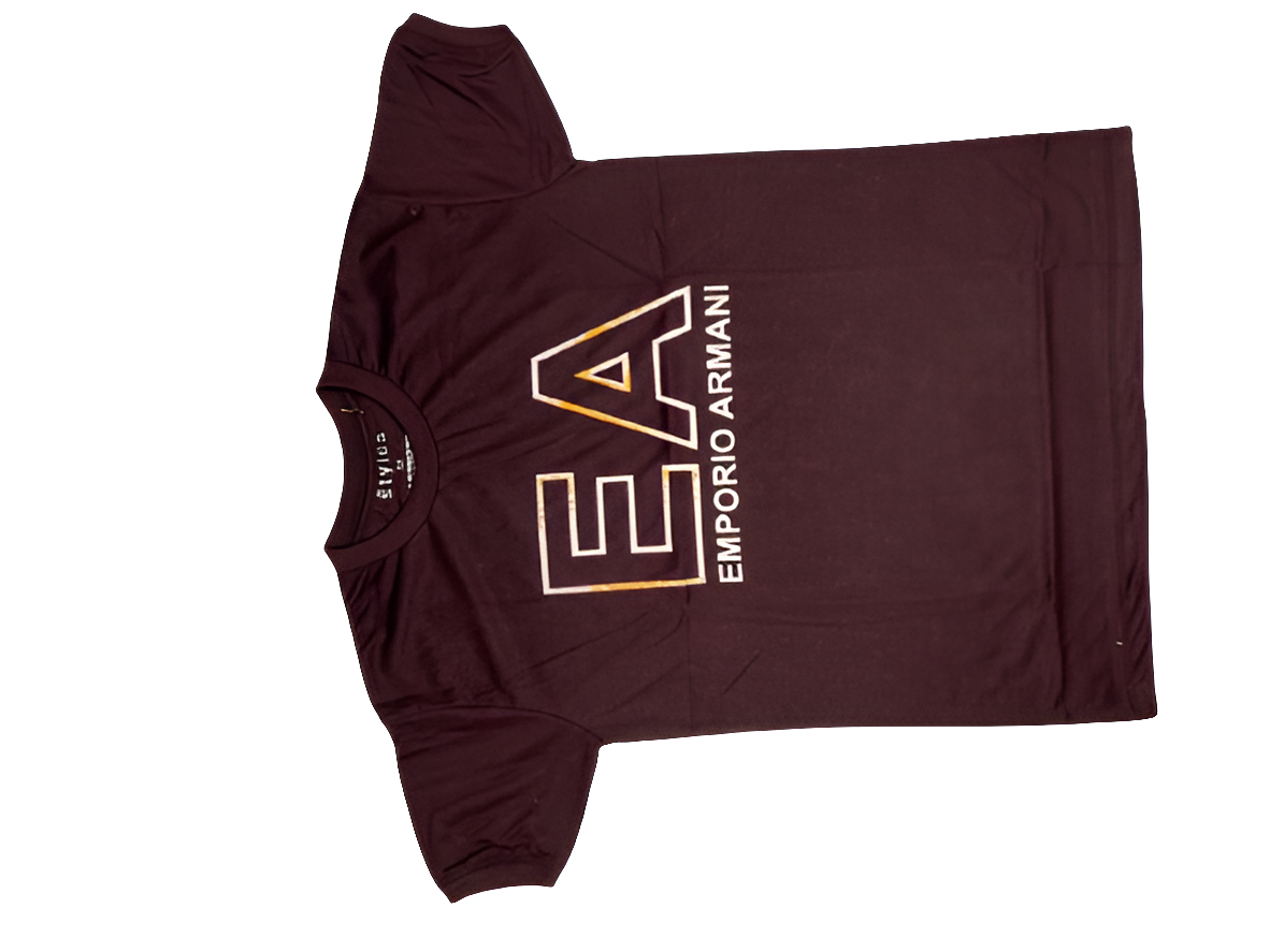 PRINT ROUND NECK HALF BAZU JERSEY T SHIRT TW:-102