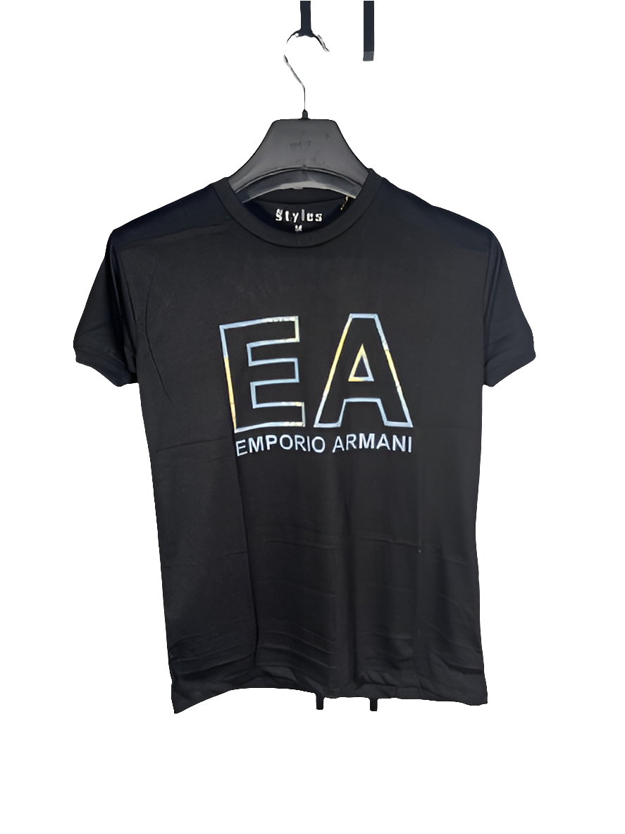 PRINT ROUND NECK HALF BAZU JERSEY T SHIRT TW:-101