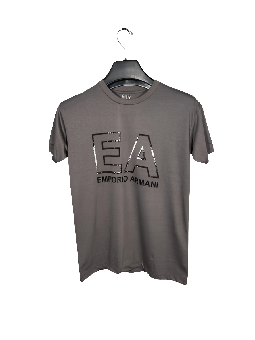 PRINT ROUND NECK HALF BAZU JERSEY T SHIRT TW:-104