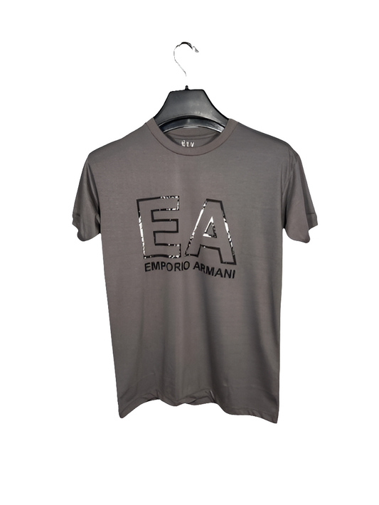 PRINT ROUND NECK HALF BAZU JERSEY T SHIRT TW:-104