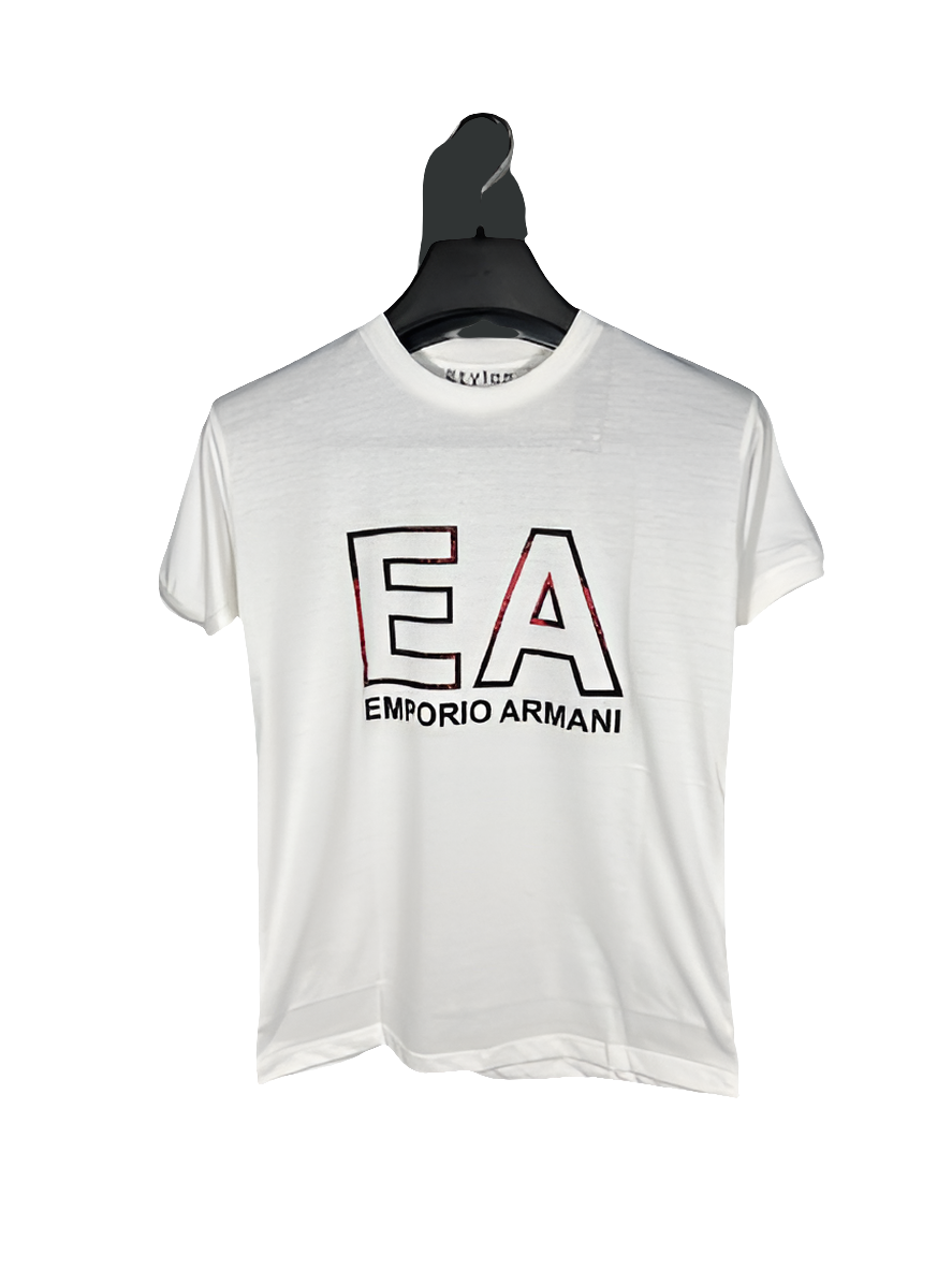 PRINT ROUND NECK HALF BAZU JERSEY T SHIRT TW:-100