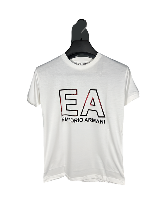 PRINT ROUND NECK HALF BAZU JERSEY T SHIRT TW:-100