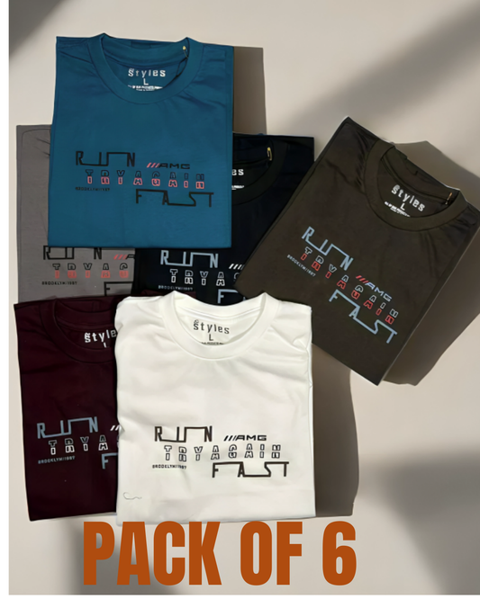 PACK OF 6 PRINTED TEE. TW-311